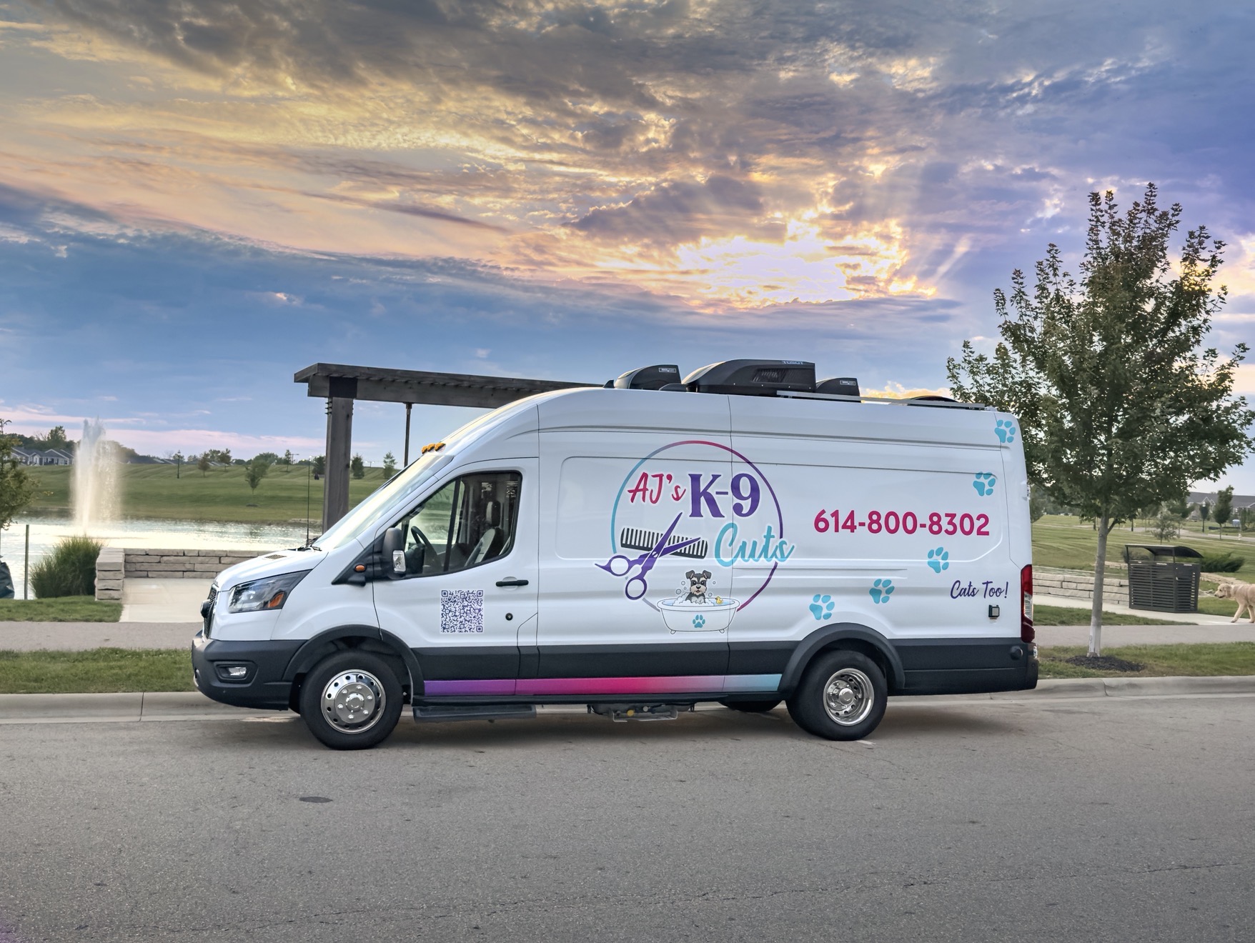 AJ’s K9 Cuts — Van Exterior (Flyer Print)